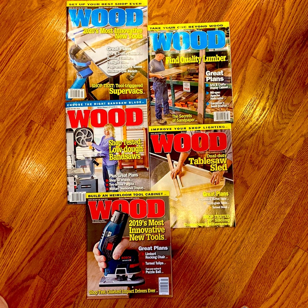 Wood Magazines (5 back issues)